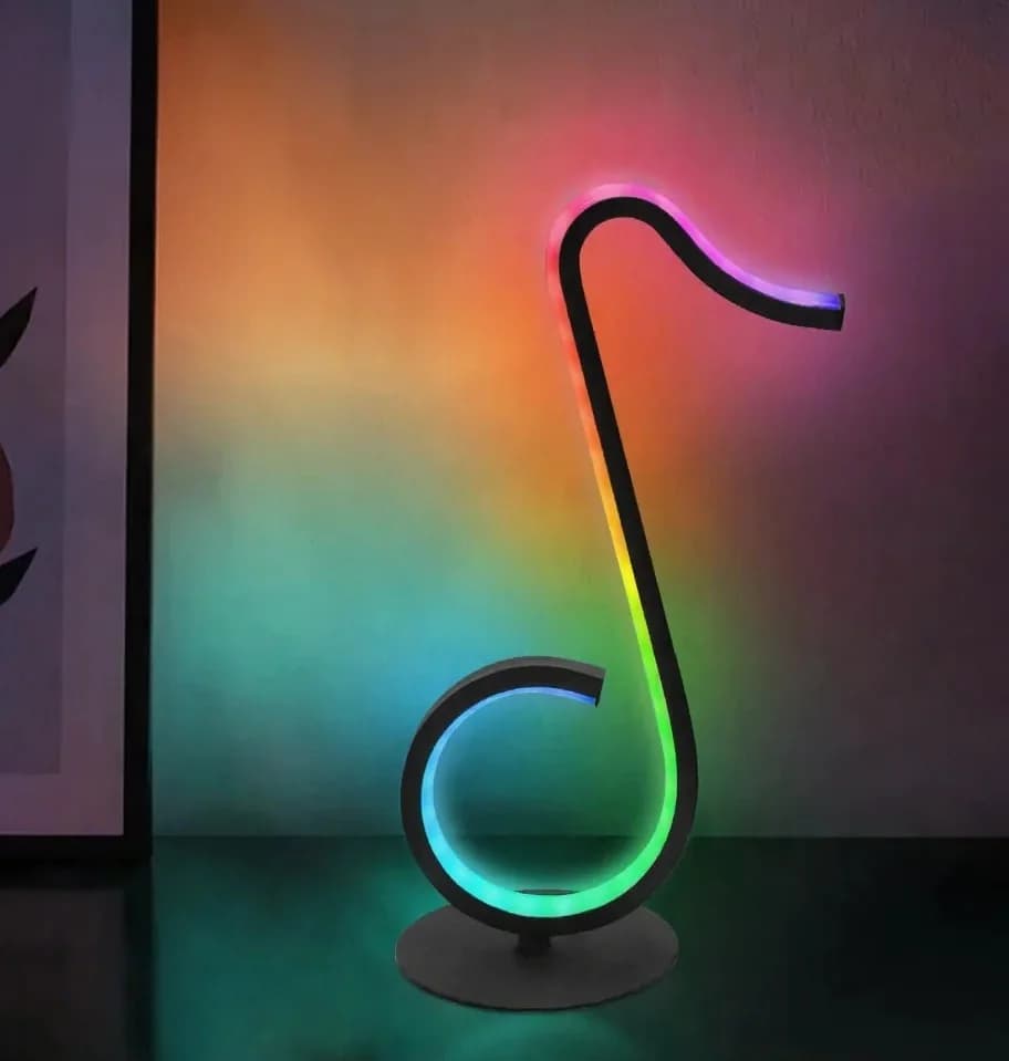 RGB muusikanoodi meeleoluvalgusti USB-laualamp puldiga