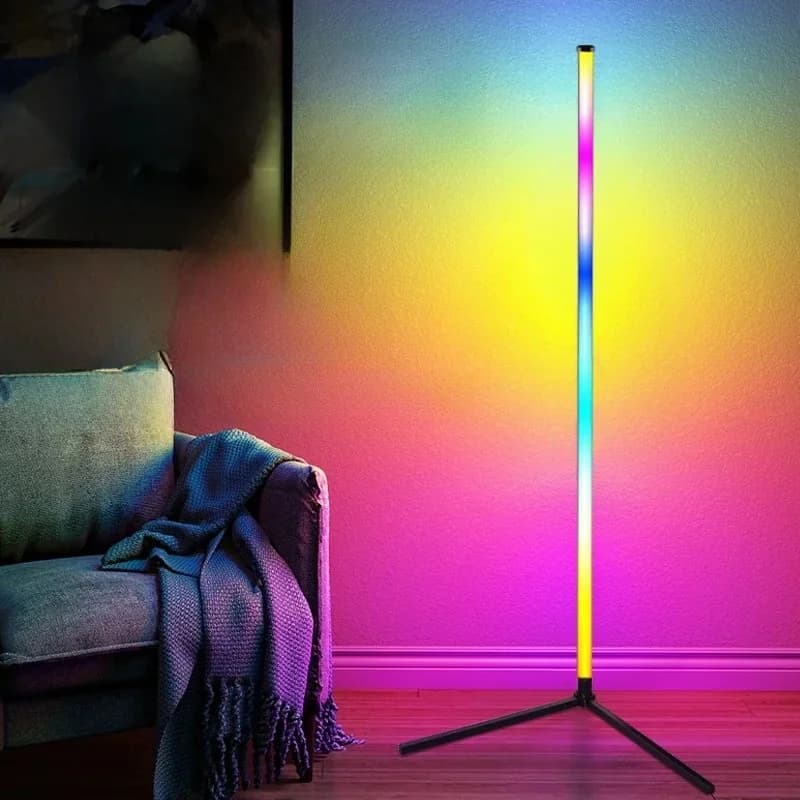 RGB põrandalamp muusika sünkroonimise, puldi ja rakenduse juhtimisega