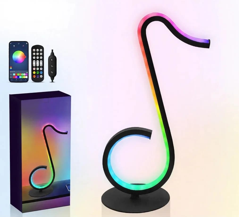 RGB muusikanoodi meeleoluvalgusti USB-laualamp puldiga
