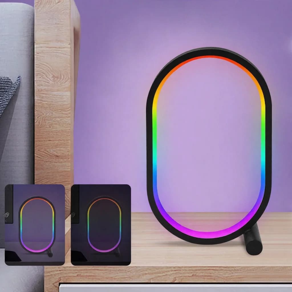 RGB muusika sünkroonimisega laualamp rakenduse juhtimise ja helile reageerivate tuledega