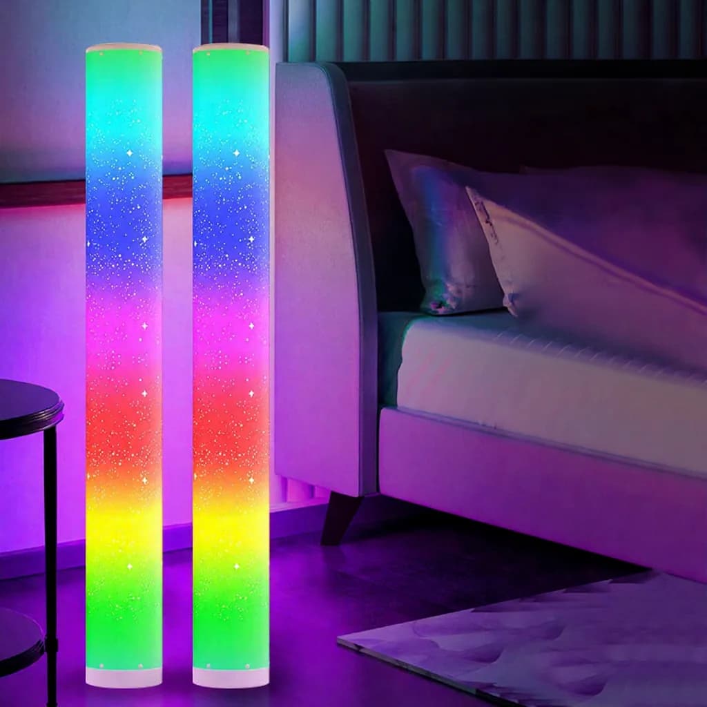 RGB LED põrandalamp täheefektiga ja puldiga