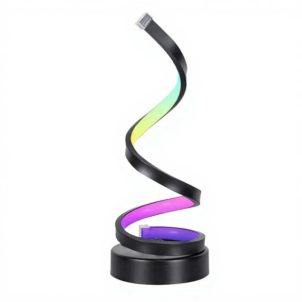 Spiraalne RGB meeleolulamp helireageeriva valguse ja rakenduse juhtimisega