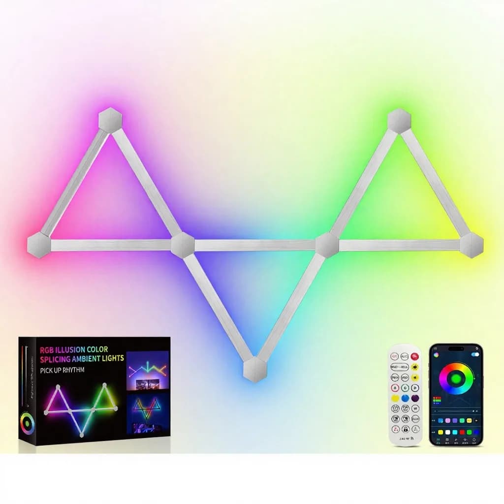 RGB nutikad ühendatavad LED seinavalgustid rakenduse juhtimise ja muusikasünkrooniga