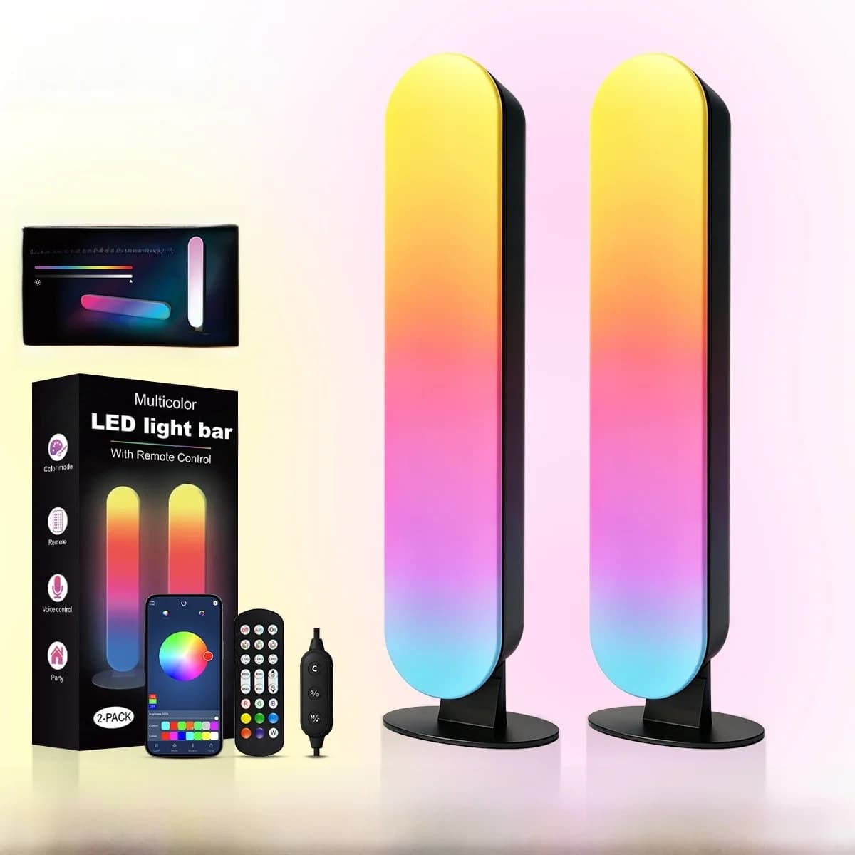 RGB LED meeleolulamp Bluetoothi muusikasünkrooniga ja rakenduse juhtimisega