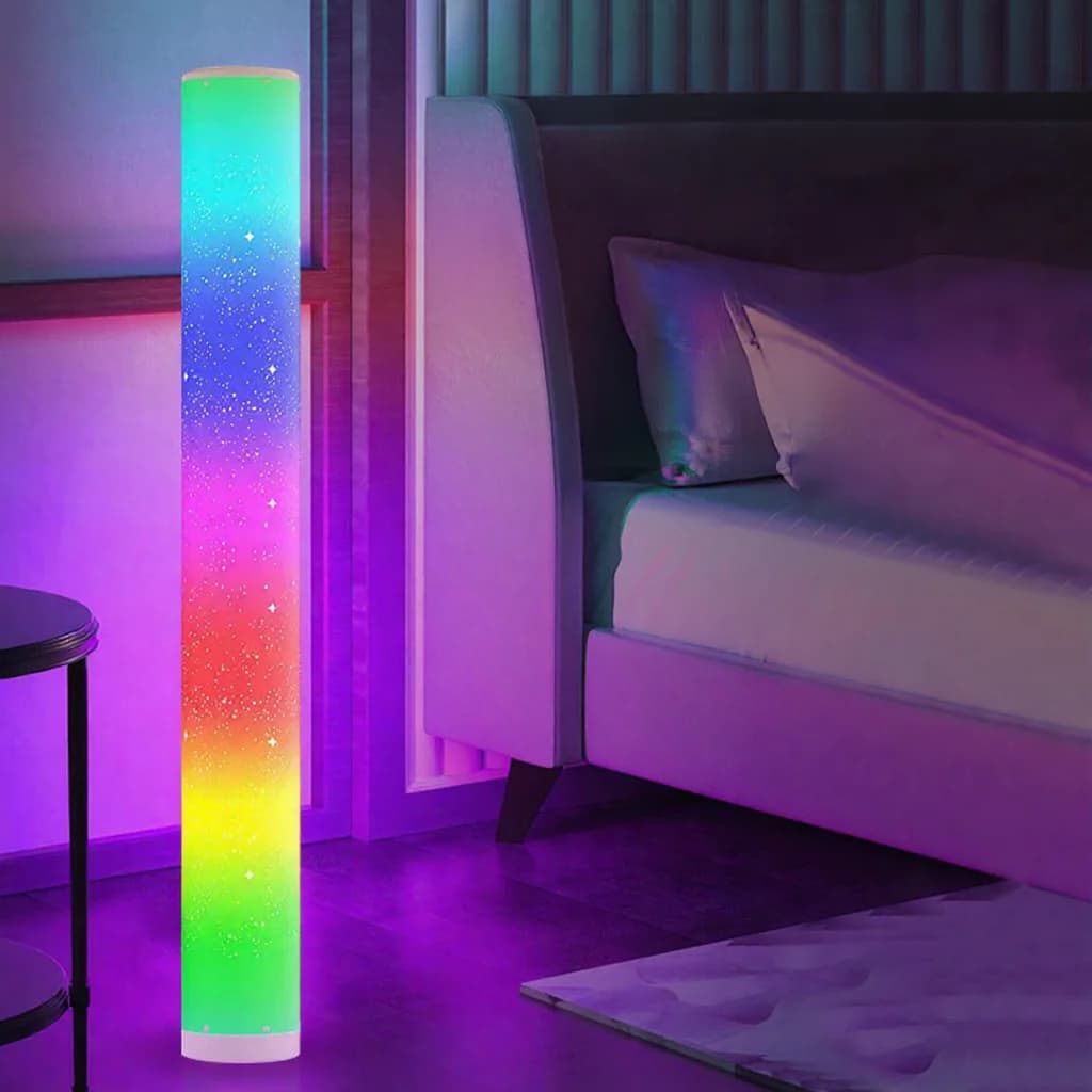 RGB LED põrandalamp tähemustriga, puldi ja rakenduse juhtimisega