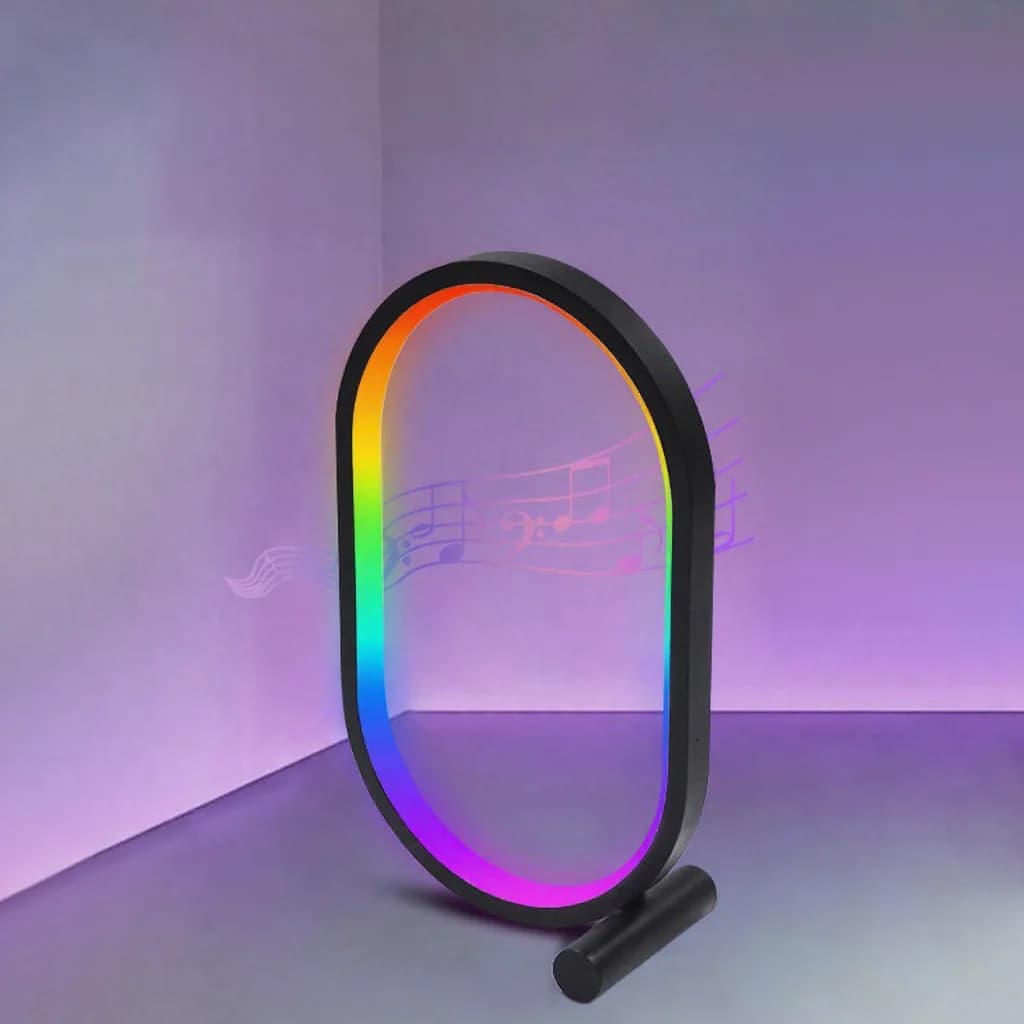 RGB muusika sünkroonimisega laualamp rakenduse juhtimise ja helile reageerivate tuledega