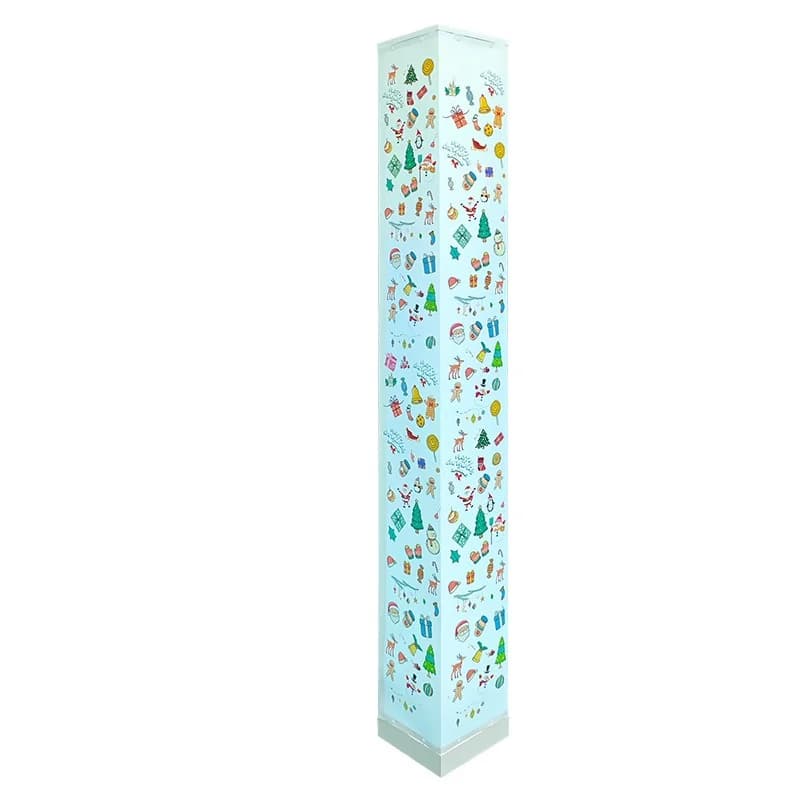 Ruudukujuline põrandalamp puldiga LED-meeleoluvalgusega elutoale